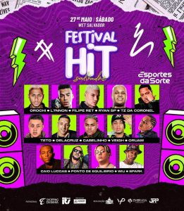 Últimos ingressos: Festival Hit acontece no próximo sábado (27) no Wet Salvador
